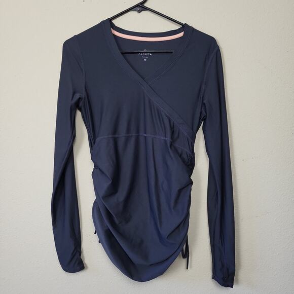 Athleta Tops - Athleta Womens Black Wick It Adjustable Comfort Activewear Coverup Top Size XS